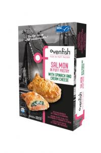 STARTERS - Ovenfish - Salmon puff pastry with Spinach and Cream Cheese 